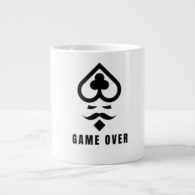 Mugg kaffe prov spel GAME OVER  Jumbo Mugg (Framsidan)
