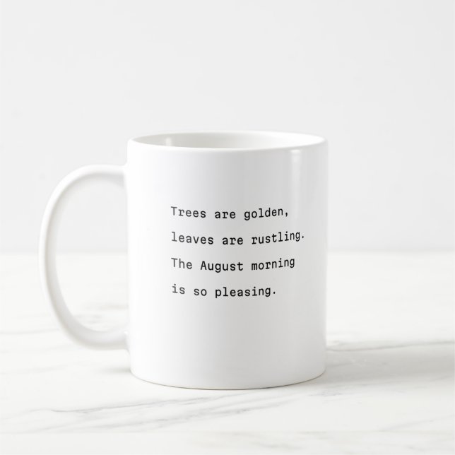 mugg-kaffe-typografi-poetisk guldträd kaffemugg (Vänster)