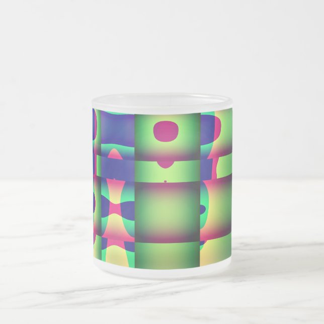 Mugg kaffedrickande kopp, Trippy geometrisk design (Center)