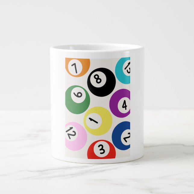 Mugg kaffeprov biljard  jumbo mugg (Framsidan)
