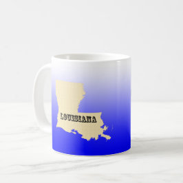 Mugg - karta över Louisiana med stad