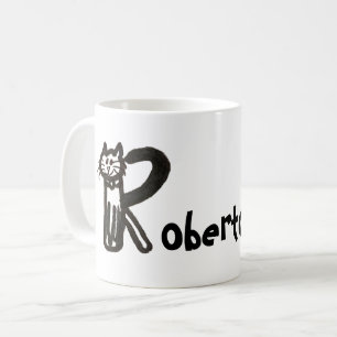 Mugg - Kat Brev R med namn