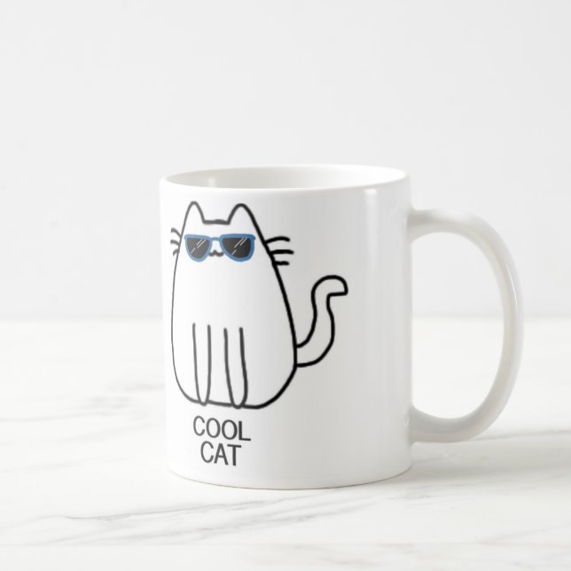 Mugg-katt "för kall katt" serie kaffemugg (Höger)