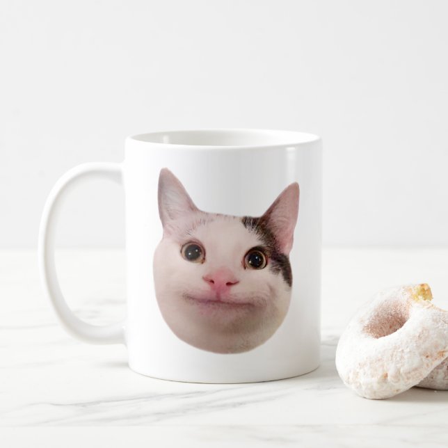 Mugg-kattens Dubbla, sida vid sida Kaffemugg (Med munk)