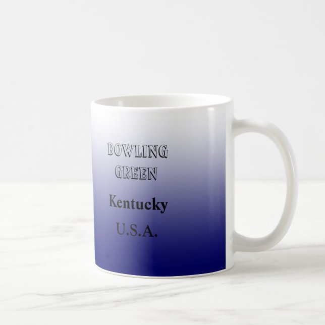 Mugg - Kentucky State Karta med City (Höger)