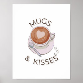 Mugg & Kisses"Minimalist Wall Art Print" Poster