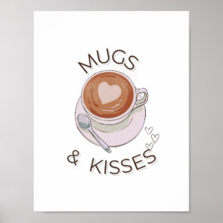 Mugg & Kisses"Minimalist Wall Art Print" Poster