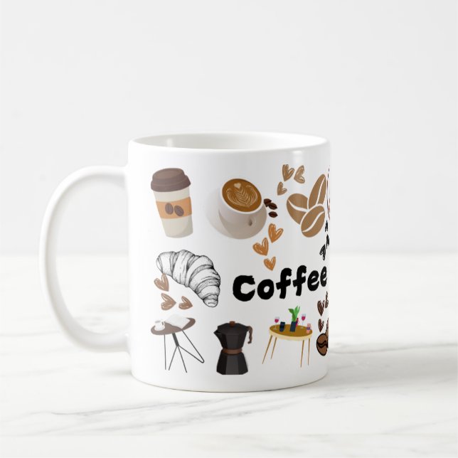 mugg, kopp, kaffe är mitt kärlek kaffemugg (Vänster)
