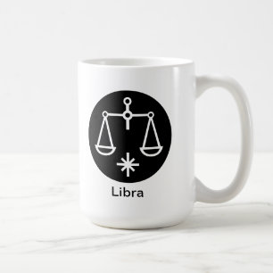 Mugg - Libra (svart cirkel)