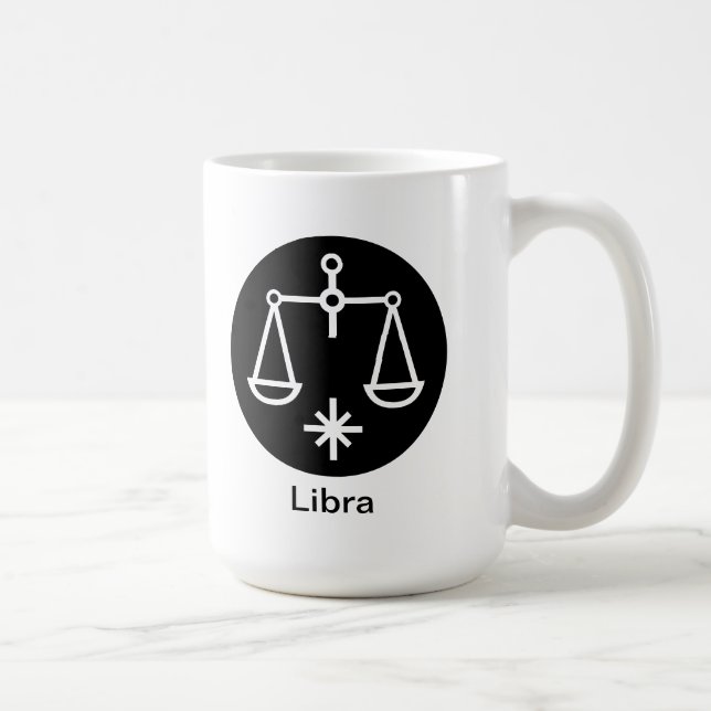 Mugg - Libra (svart cirkel) (Höger)