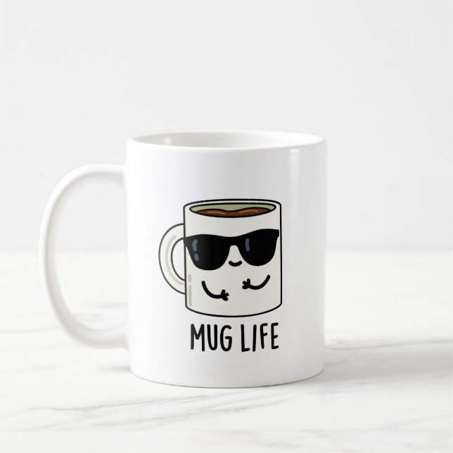 Mugg Life Funny Mug Pun (Vänster)