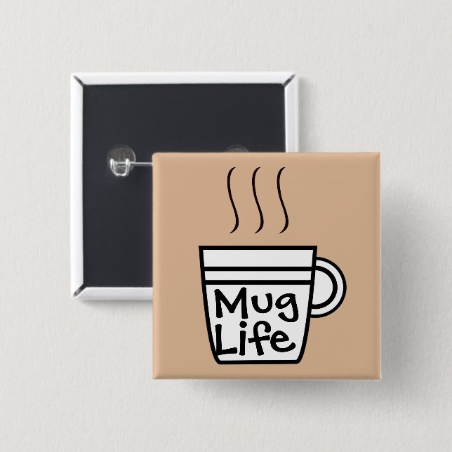 Mugg Life-knapp Knapp (Framsida & baksida)