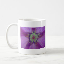 Mugg lila blomma med text: "Ha en trevlig dag"