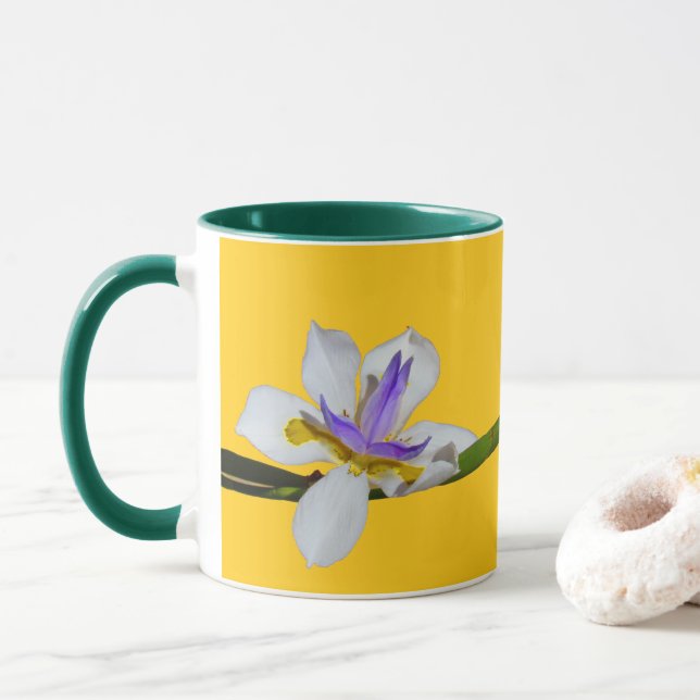 Mugg - Lilypar på gul bakgrund (Med munk)
