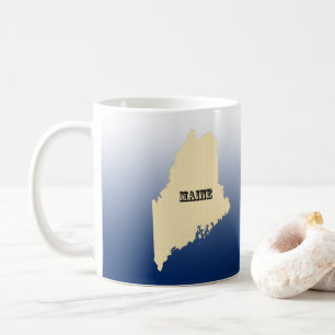 Mugg - Maine State Karta med City