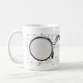 Mugg - marschbastrumma med notblad