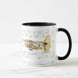 Mugg - marschera Mellophone med notblad
