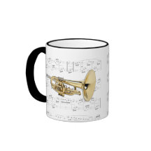 Mugg - marschera Mellophone med notblad