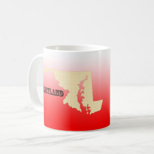 Mugg - Maryland State Karta med City