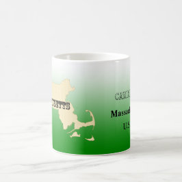 Mugg - Massachusetts State Karta med City