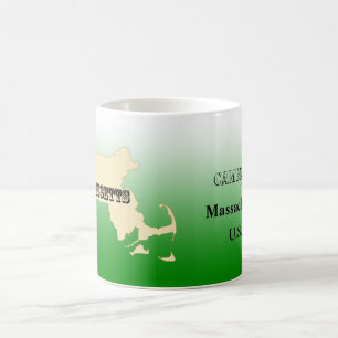 Mugg - Massachusetts State Karta med City