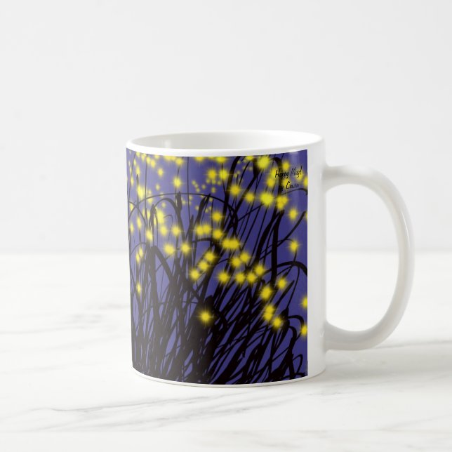 Mugg med abstrakt design med lysande blommor! (Höger)