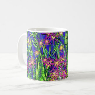 Mugg med abstrakt design med overkliga blommor!