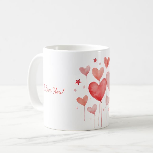 Mugg med alla hjärtans dag-design (Framsida vänster)