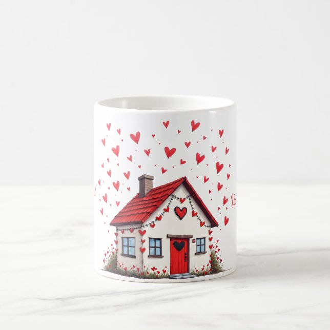 Mugg med alla hjärtans dag-design (Center)