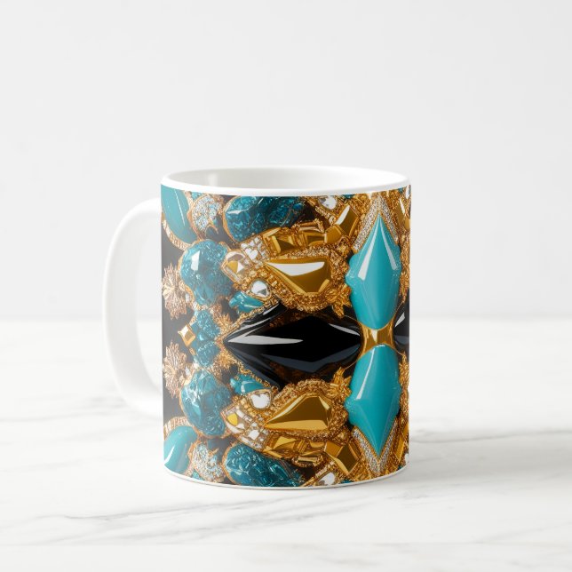 Mugg med Bahamas Färg Design (Framsida vänster)