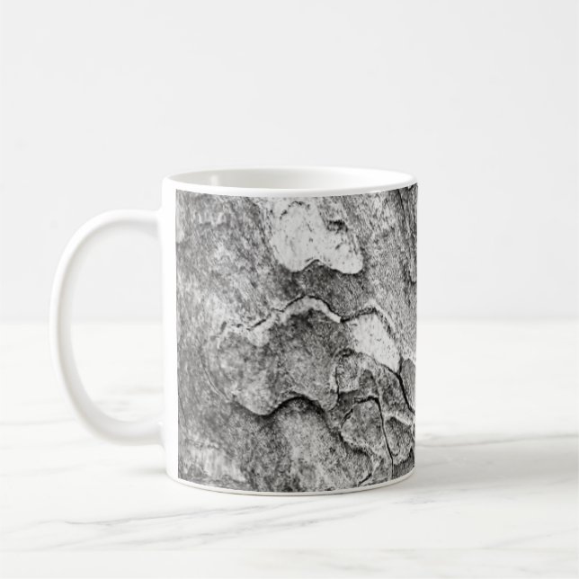 Mugg med bark träd på dem (Vänster)