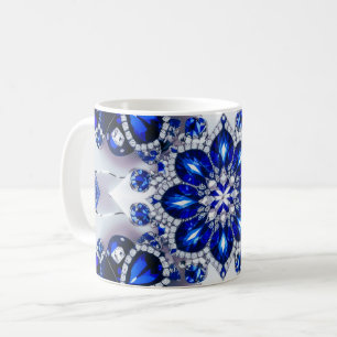 Mugg med blå vit Färg design