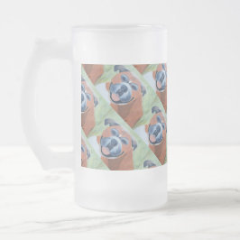 mugg med boxerhundmönster