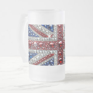 Mugg med brittiskt Färg-mönster, frostat