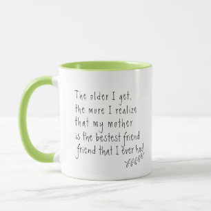 Mugg med Citat om Mors Bästa Vän - Gåvor till Mamm