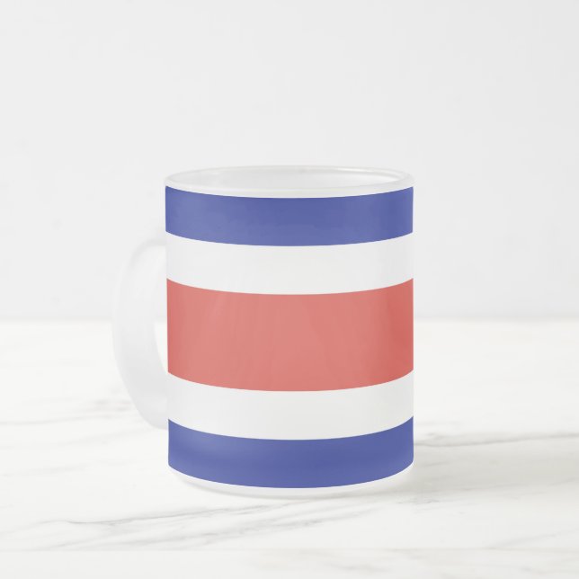 Mugg med Costa Ricas flagga, fryst (Framsida vänster)