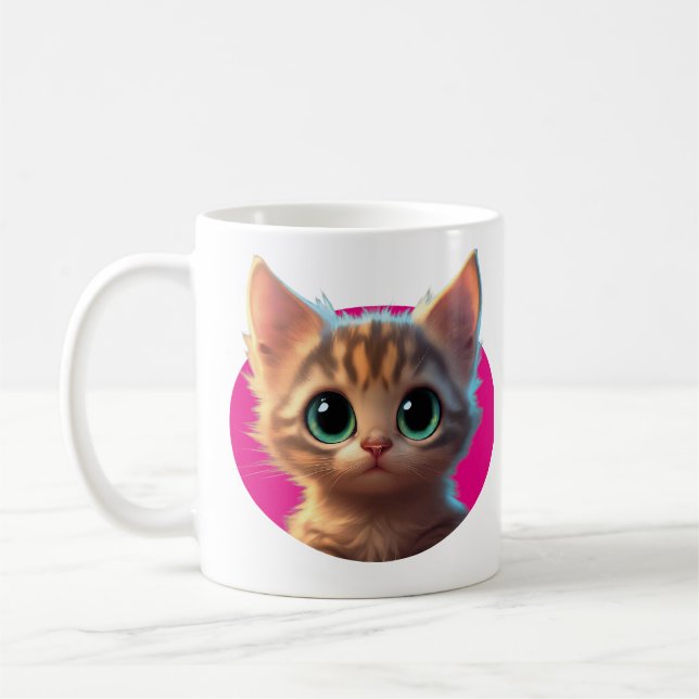 Mugg med Cute-kattdesign (Vänster)