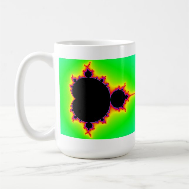 Mugg med den Mandelbrot fractalen (Vänster)