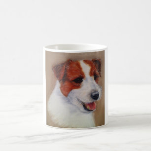 Mugg med en avbilda av en jackRussell Terrier