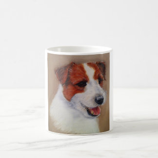 Mugg med en avbilda av en jackRussell Terrier