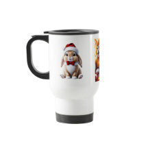 Mugg med en bra utformning av kanin och kattungar