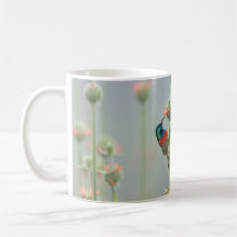 Mugg med en fotografera av en sunbird