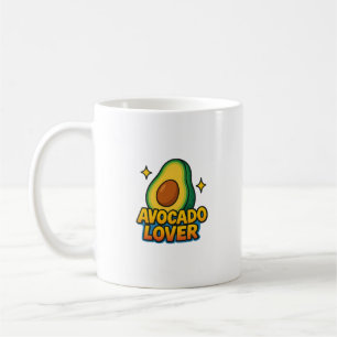 Mugg med en illustration av avokado och inälvor
