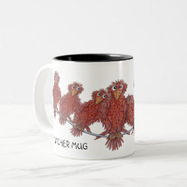 Mugg Med Fågelteckningar