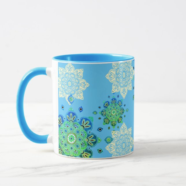 Mugg med färgfulla medalger (Vänster)