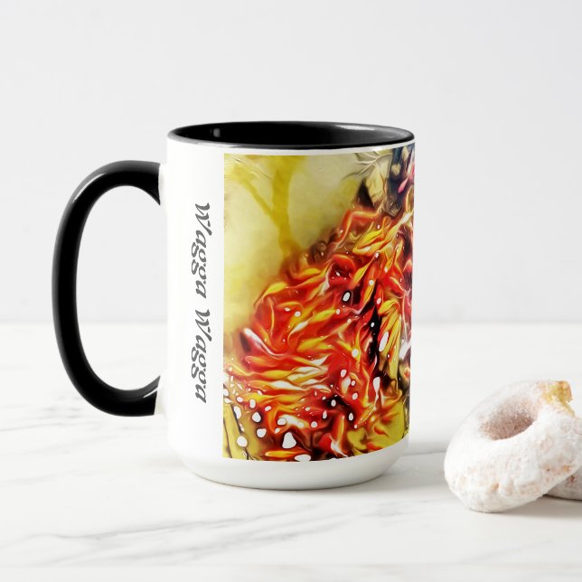 Mugg med fiskfoto (Med munk)