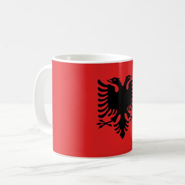 Mugg med Flagga Albanien (Framsida vänster)