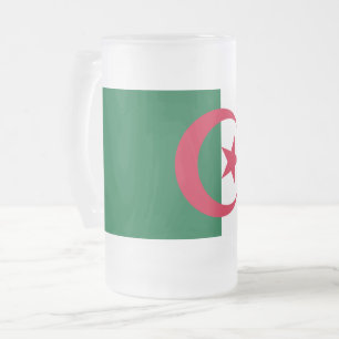 Mugg med flagga av Algeriet, fryst