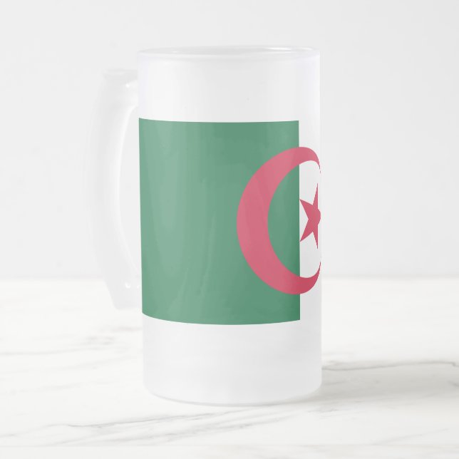 Mugg med flagga av Algeriet, fryst (Framsida vänster)