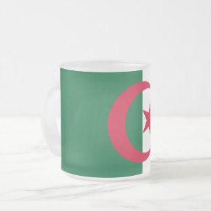 Mugg med flagga av Algeriet, fryst